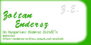 zoltan endersz business card